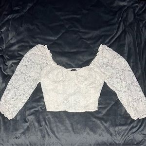 White Corset looking blouse